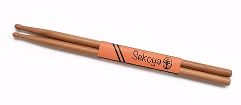 Sekoya Signature 5A drumsticks in their sleeve